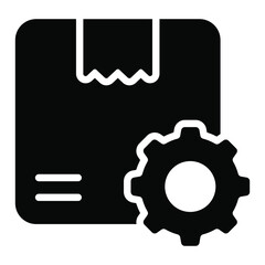 inventory management glyph icon, business and finance icon.