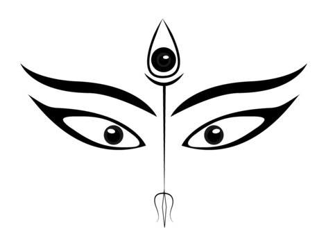 Durga puja celebration in graphics