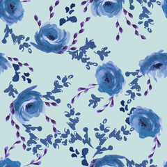 ラナンキュラスのシームレスなパターン。テキスタイル、壁紙、包装紙のデザイン。