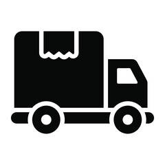 delivery, truck  glyph icon, business and finance icon.