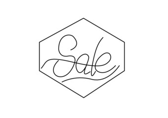 shape in sale | line art with hexagon