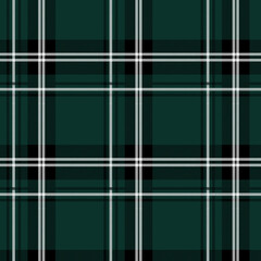 Abstract green tartan background check seamless pattern. Buffalo check plaid gingham checker black, red. Endless texture with decorative paper, fabric