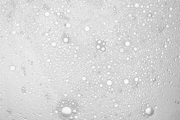Аbstract image of oil and water white bubbles. White artistic image of oil drop on water for modern and creation design background
