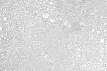 Аbstract image of oil and water white bubbles. White artistic image of oil drop on water for modern and creation design background