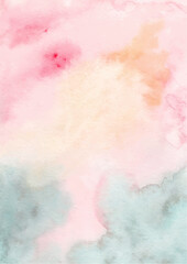Pink pastel abstract texture background with watercolor