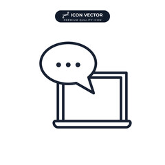 online consultation icon symbol template for graphic and web design collection logo vector illustration