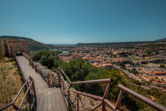 Bosa, Colorful Town In The Province Of Oristano, Sardinia, Italy