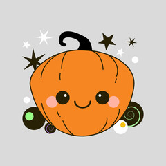 Halloween vector art pumpkin smile