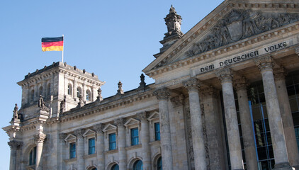 The Reichstag government building in Berlin Germany