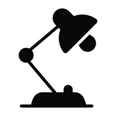 table lamp glyph icon, business and finance icon.