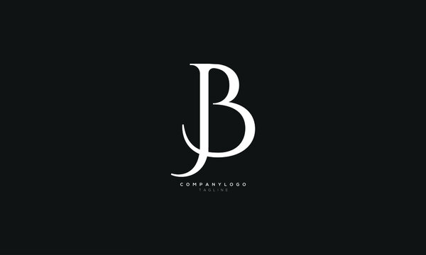 JB, BJ, Abstract initial monogram letter alphabet logo design