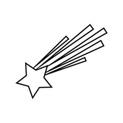 Shooting stars icon vector. Comet tail or star trail illustration sign. fireworks symbol or logo.
