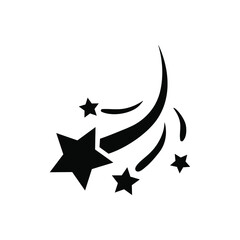 Shooting stars icon vector. Comet tail or star trail illustration sign. fireworks symbol or logo.  © Denys