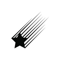 Shooting stars icon vector. Comet tail or star trail illustration sign. fireworks symbol or logo.
