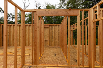 Interior Home Wood Framing Construction