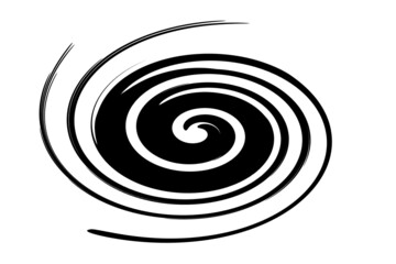 abstract illustration of a black vortex on a white background