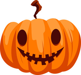 Fototapeta premium Vector illustration. Halloween, pumpkin, holiday of the dead. October 31. vegetable, orange pumpkin face. autumn. a face. horror. decoration.