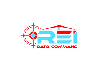 Real Estate & Data Command Logo or Icon Design Vector Image Template