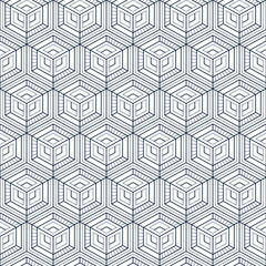 Seamless Cubes Techno Pattern background.