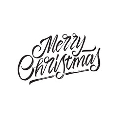 Merry Christmas vector text Calligraphic Lettering design card template. Calligraphic handmade lettering.