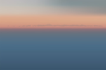 The natural background of the sunrise in front of the water space, the lake or the sea