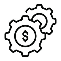 money management outline icon, business and finance icon.