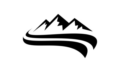 high mountain vector