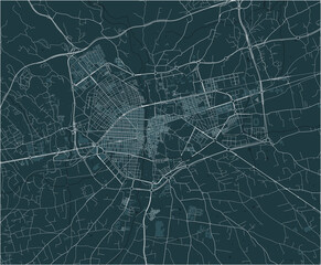 map of the city of Elche, Spain