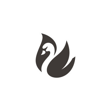 recommend clip art: Swan Goose Waterfowl Silhouette illustration Logo