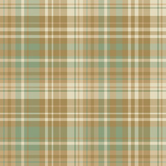 Seamless pattern in discreet green and beige colors for plaid, fabric, textile, clothes, tablecloth and other things. Vector image.