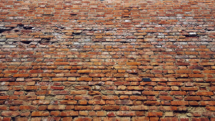 Old Red Brick Wall Background