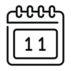 calendar outline icon, business and finance icon.