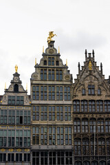 Fototapeta na wymiar 16th-century Guildhouses at the Grote Markt in Antwerp
