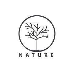 tree logo design vector, nature element logo design template