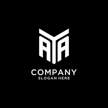 AA mirror initial logo, creative bold monogram initial design style