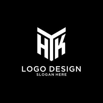 HK mirror initial logo, creative bold monogram initial design style