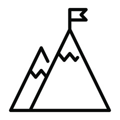 mission outline icon, business and finance icon.