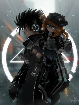 Anime style character design artwork