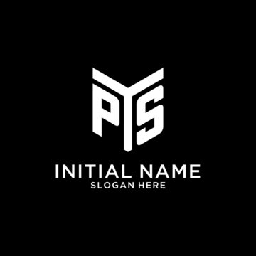 PS mirror initial logo, creative bold monogram initial design style