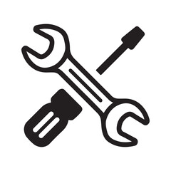 Repair tools icon. Vector and glyph