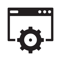 Obraz premium Web optimization icon. Vector and glyph
