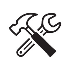 Tools icon. Vector and glyph