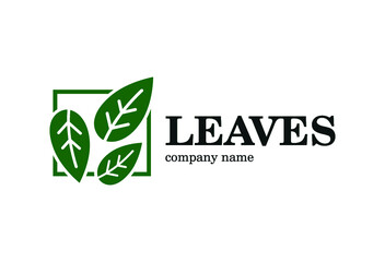 Leaves Logo Template. Leaves silhouette. Modern vector sign. Premium quality illustration logo design concept. Bio. Ecology