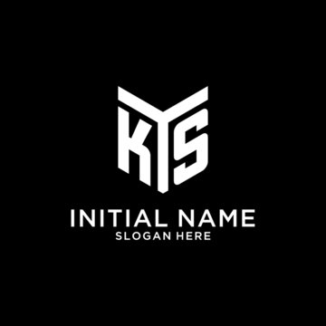 KS mirror initial logo, creative bold monogram initial design style