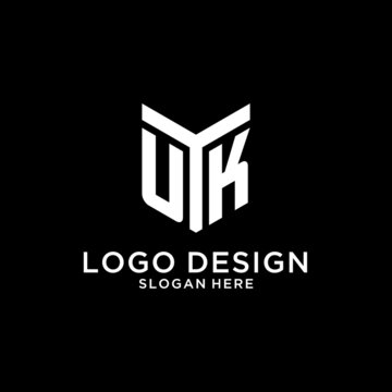 UK mirror initial logo, creative bold monogram initial design style