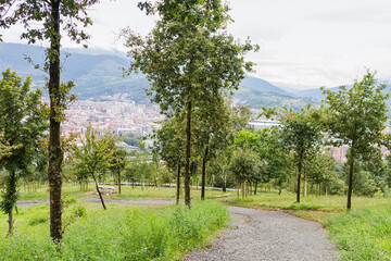 Bilbao city in the Basque country seen from the mountain