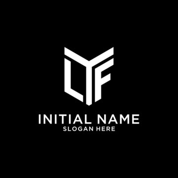 LF mirror initial logo, creative bold monogram initial design style