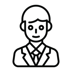 business men outline icon, business and finance icon.