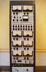 Old electrical panel with various instrumentation