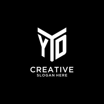YD mirror initial logo, creative bold monogram initial design style